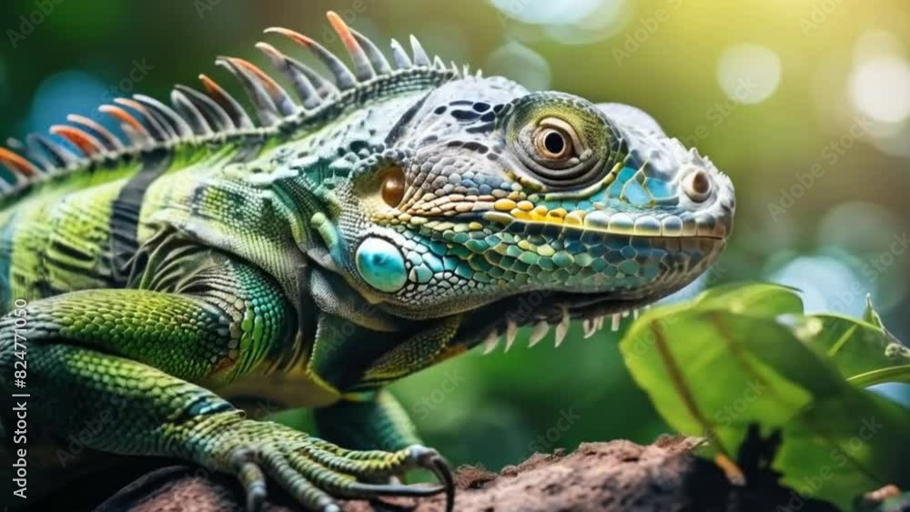 Portrait of an Iguana in its Natural Habitat, Capturing the Essence of Wildlife Portrait of an Iguana in its Natural Habitat, Capturing the Essence of Wildlife