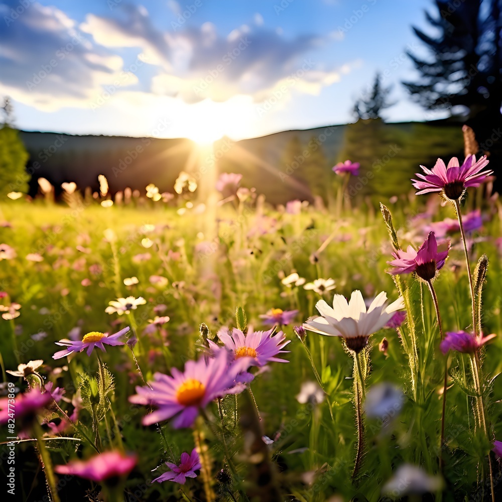 Serene Moment in a Wildflower Meadow
Serene Moment in a Wildflower Meadow