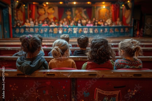 Children watching plays in the theater © fanjianhua