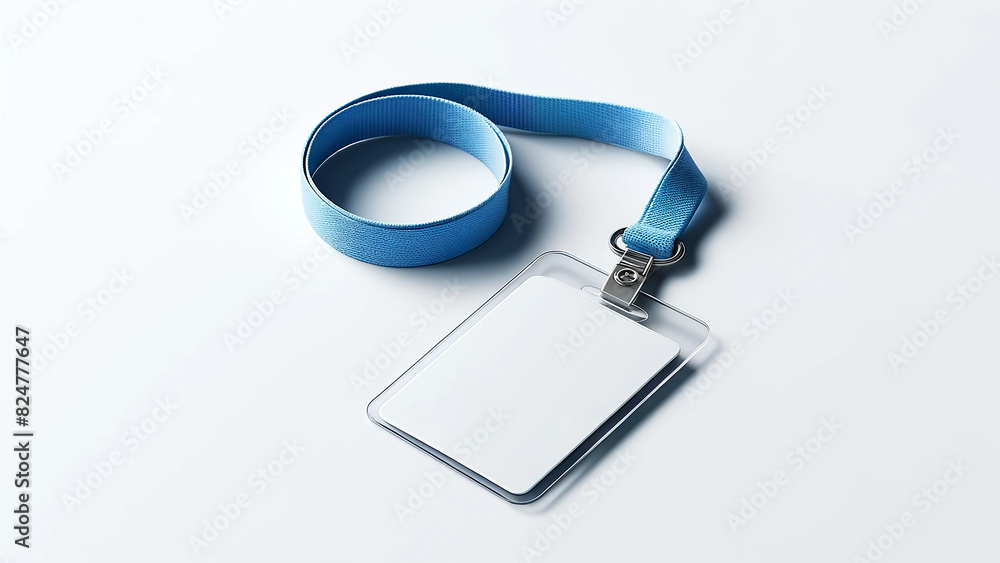 mockup of a plastic badge ID card, attached to a grey ribbon. This template caters to employees mockup of a plastic badge ID card, attached to a grey ribbon. This template caters to employees