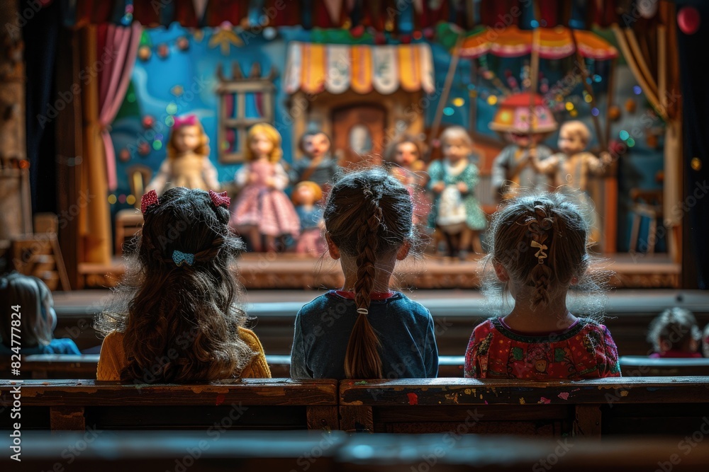 Children watching plays in the theater