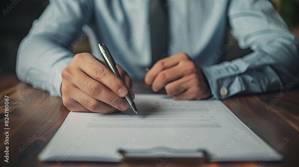 Businessman Signing an Investment Contract: Marking the Beginning of a Significant Financial Agreement Businessman Signing an Investment Contract: Marking the Beginning of a Significant Financial Agreement