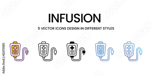 Infusion Icons different style vector stock illustration