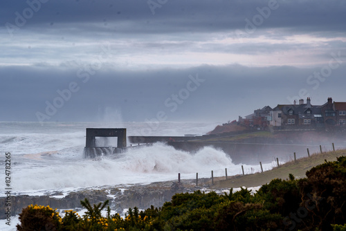 Craster in the storm photo