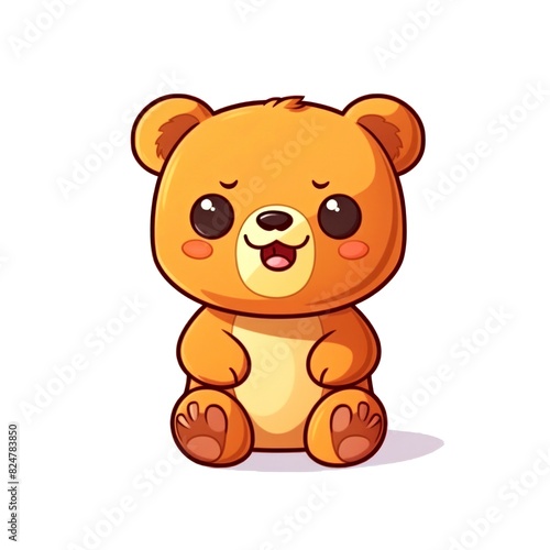 illustration art kawaii cartoon of bear