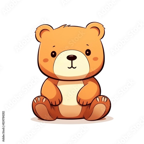 illustration art kawaii cartoon of bear