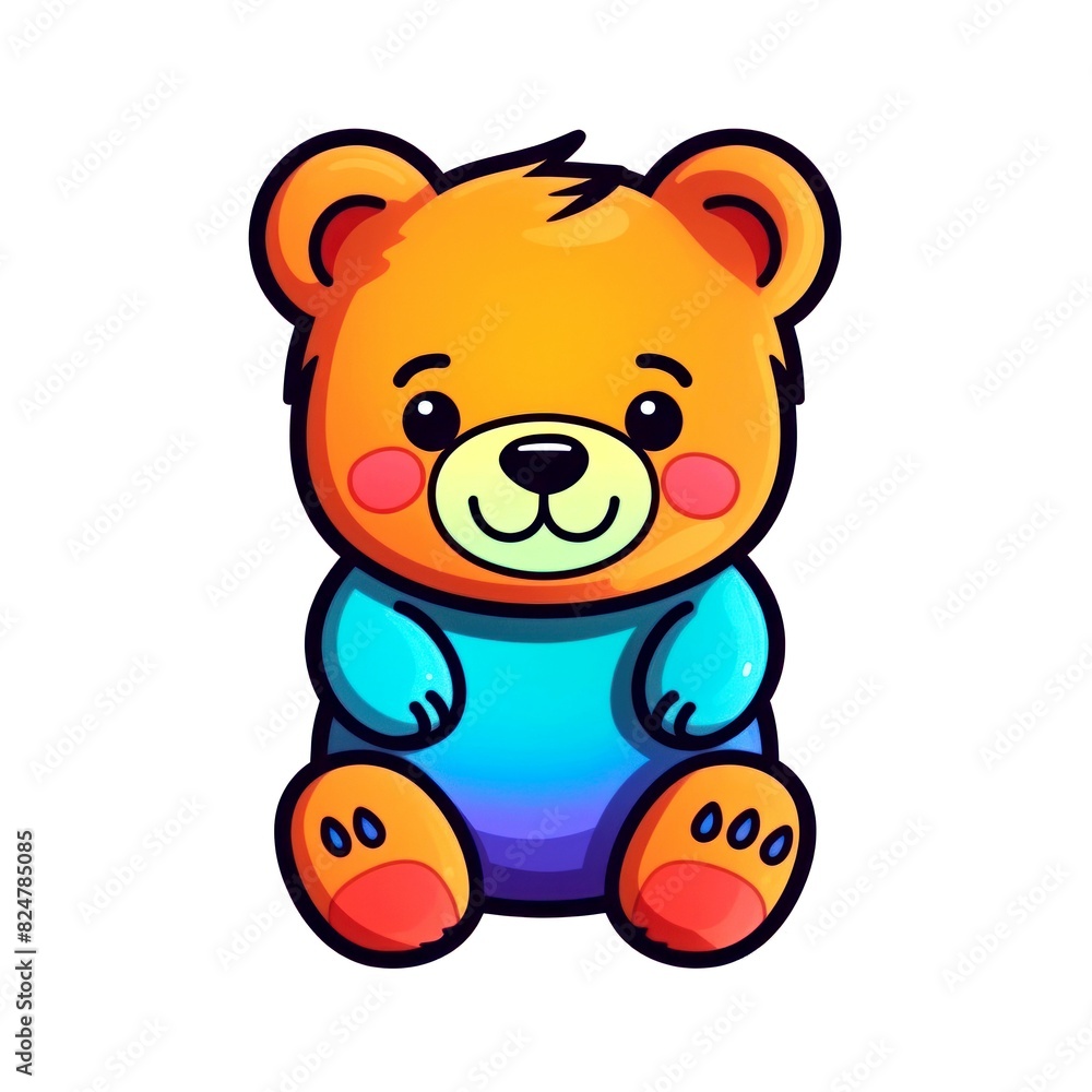 illustration art kawaii cartoon of bear