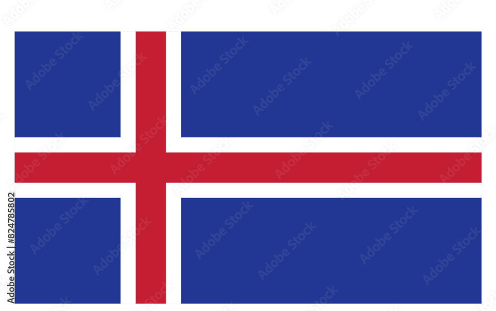 Fototapeta premium Flagge - Island