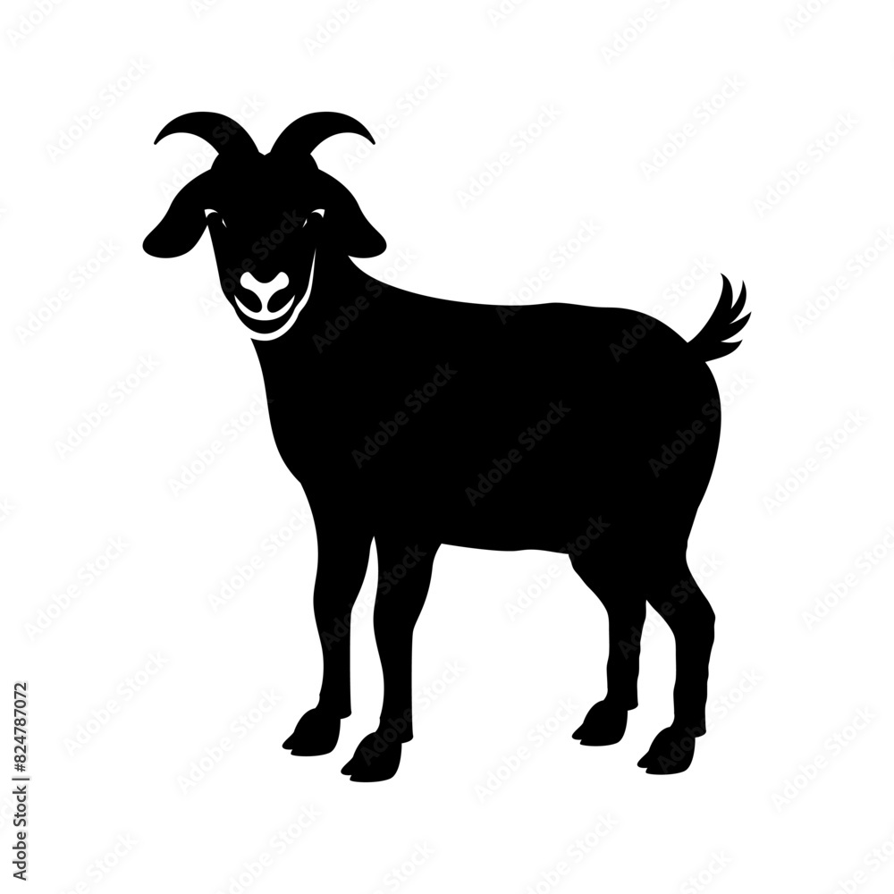 goat silhouette vector illustration. Eid al-Adha Mubarak Bakrid festival goat silhouette vector illustration. Eid al-Adha Mubarak Bakrid festival