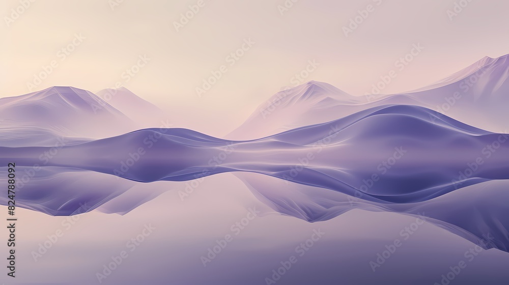 Digital technology purple lake minimalist poster background