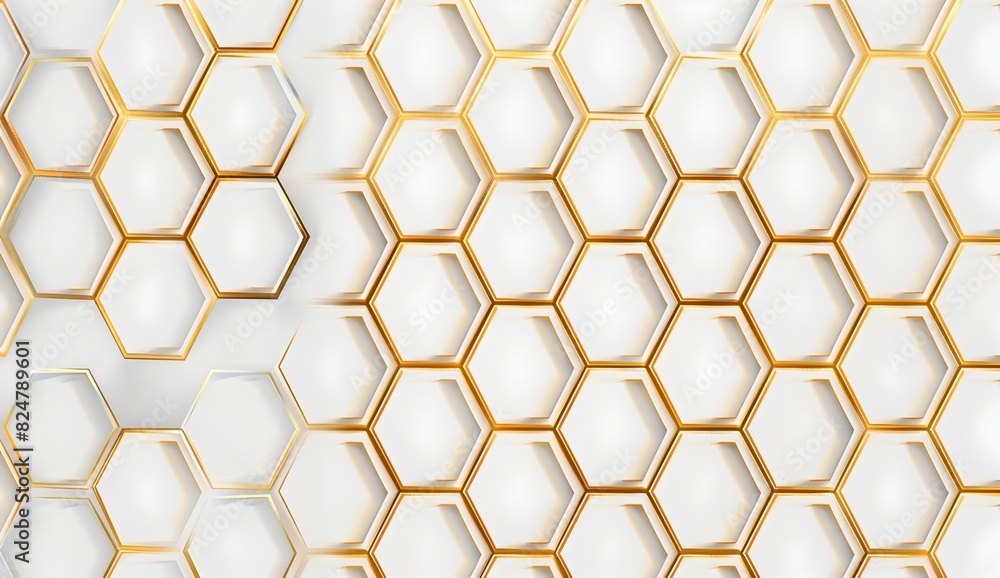 Vector seamless pattern with gold lines and hexagons in a modern style
Vector seamless pattern with gold lines and hexagons in a modern style