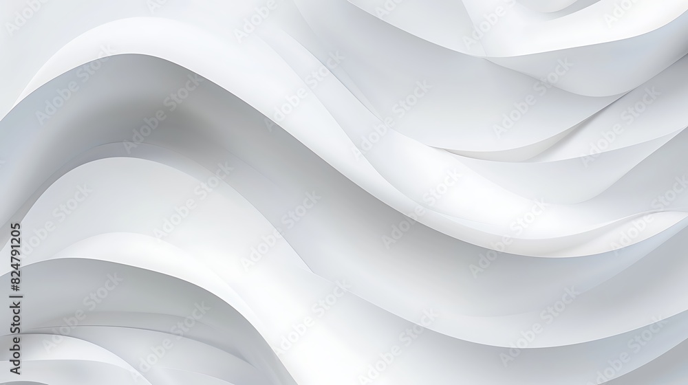 Fototapeta premium Abstract white wave background .
