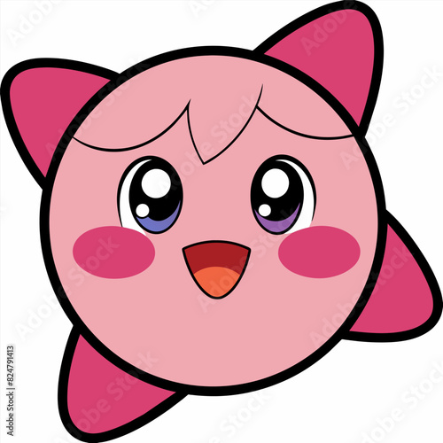 Adorable Cheek Cartoon Drawing, Cute Cheek Graphic