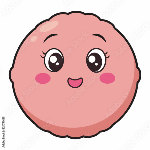 Adorable Blush Cartoon Drawing, Cute Blush Graphic
