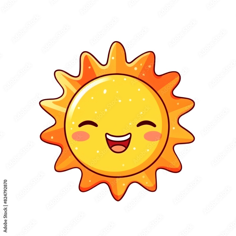 illustration art kawaii cartoon of sun illustration art kawaii cartoon of sun