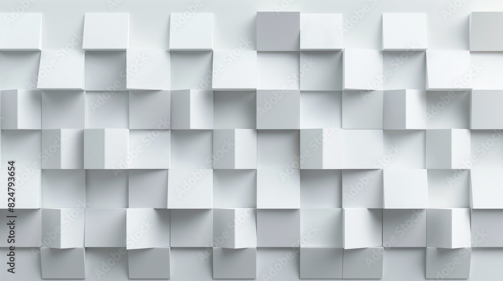 Abstract background white 3d cube