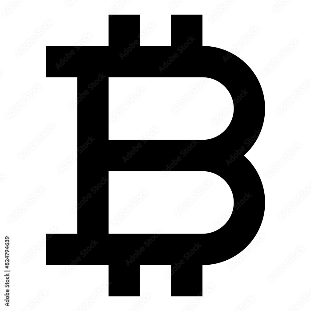 Fototapeta premium bitcoin sign line icon for ui website and application