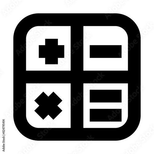 calculator line icon for website and application