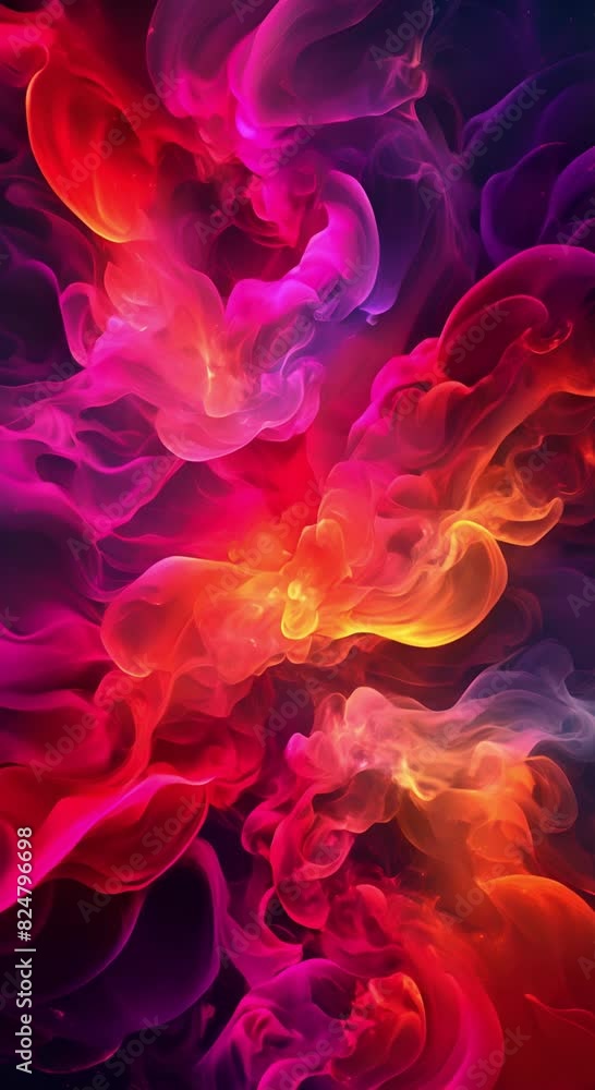 A painting of colorful smoke. A painting of colorful smoke.