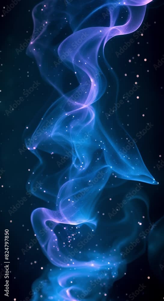 Blue and purple smoke. 3d rendering of smoke. Abstract smoke. Blue and purple smoke. 3d rendering of smoke. Abstract smoke.