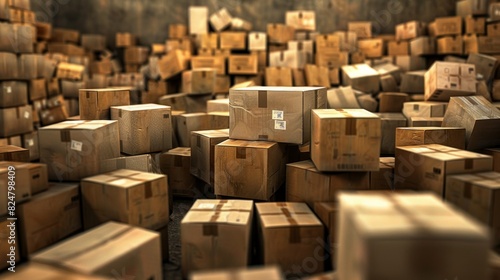 image of a wholesale stockpile full of boxes photo
