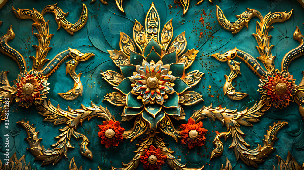 Obraz premium Elegance in Tradition: The Art of Thai Pattern Design