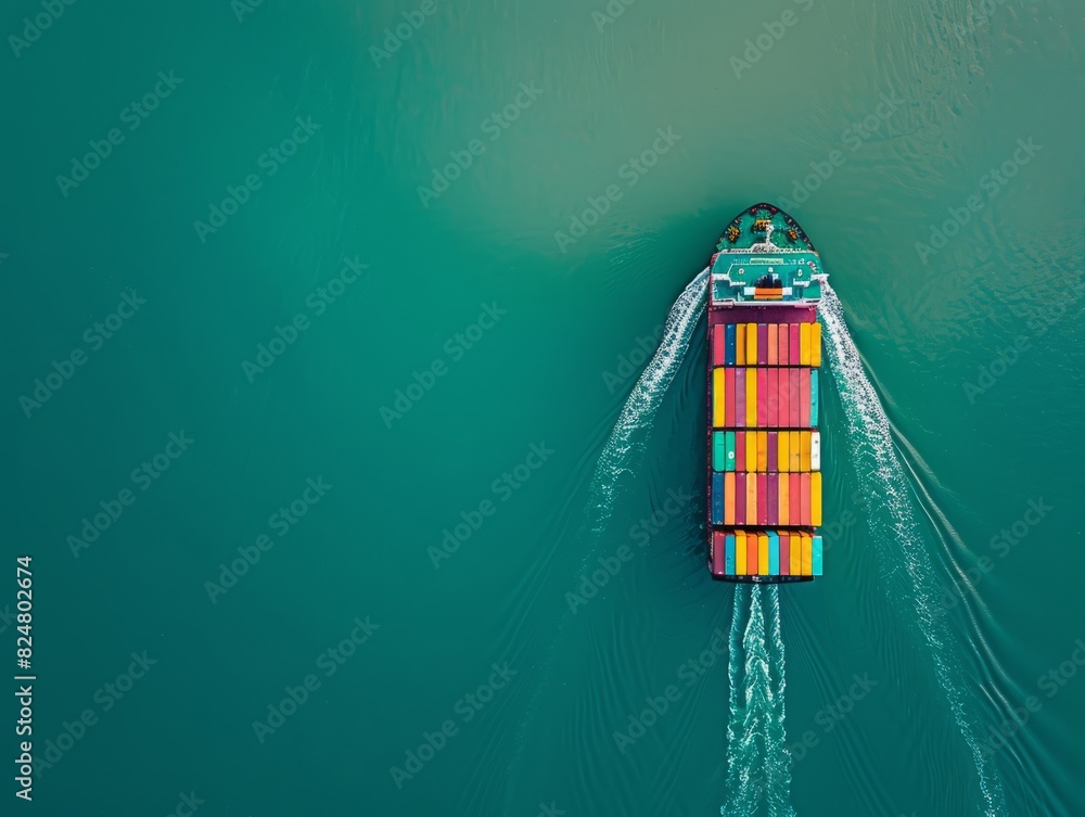 The Future of Freight: A Bird's Eye View of Cargo Ship Exporting Goods with Advanced Technology The Future of Freight: A Bird's Eye View of Cargo Ship Exporting Goods with Advanced Technology