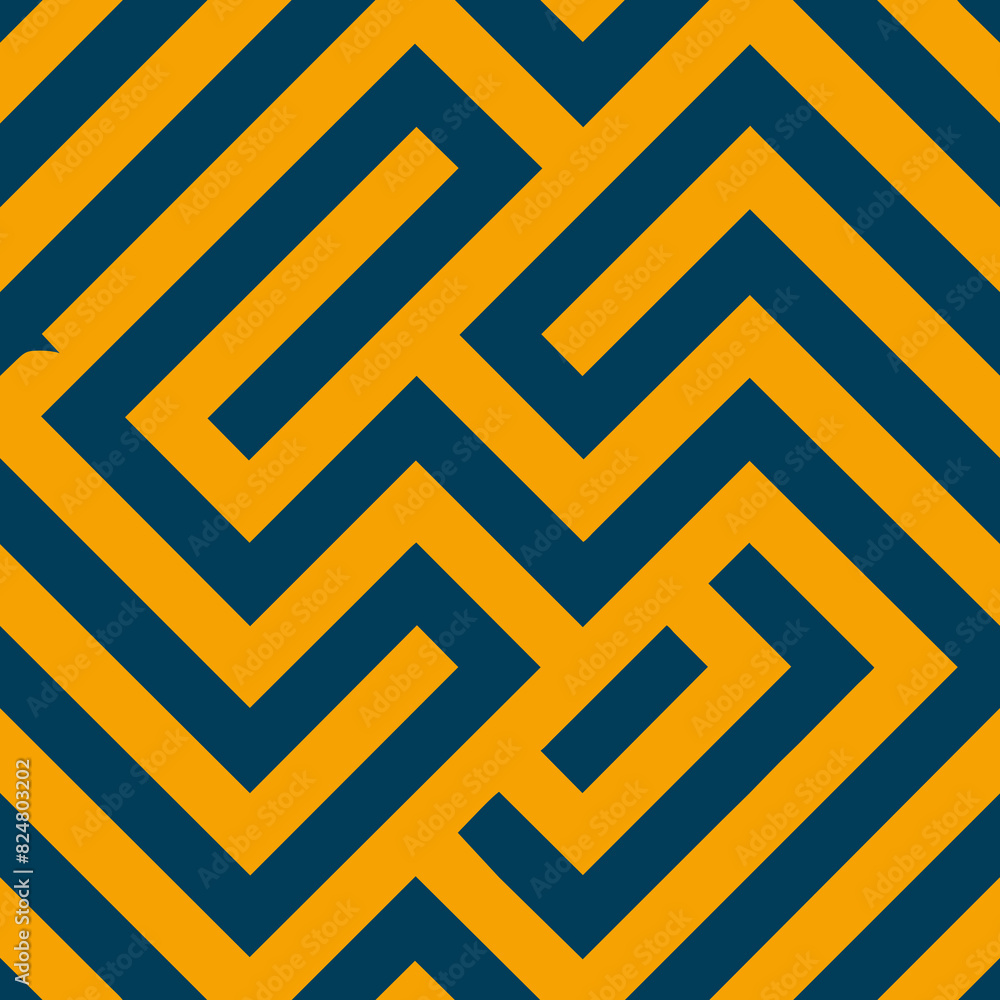 Geometric vector seamless pattern for back side card. curve thick line wave mystic labirinth romb Geometric vector seamless pattern for back side card. curve thick line wave mystic labirinth romb