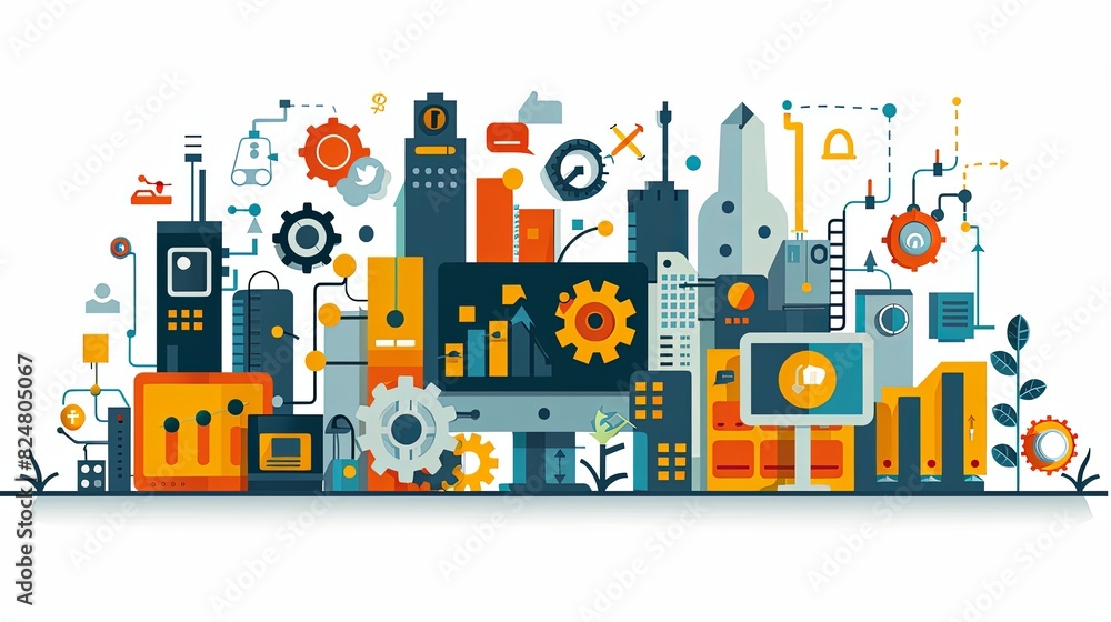 Set of design and development people illustrations. Flat design vector illustrations of graphic and web design and development, social media, creative process, app development Set of design and development people illustrations. Flat design vector illustrations of graphic and web design and development, social media, creative process, app development