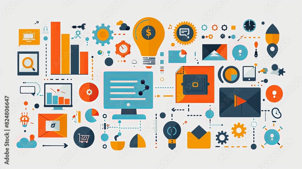 Set of design and development people illustrations. Flat design vector illustrations of graphic and web design and development, social media, creative process, app development Set of design and development people illustrations. Flat design vector illustrations of graphic and web design and development, social media, creative process, app development