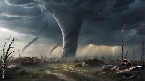 Everything is about to be destroyed by tornadoes. disaster-causing tornadoes. 