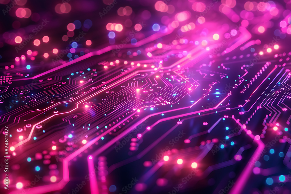 An intricate abstract design featuring interconnected circuit patterns in vibrant colors, symbolizing modern technology and digital innovation An intricate abstract design featuring interconnected circuit patterns in vibrant colors, symbolizing modern technology and digital innovation