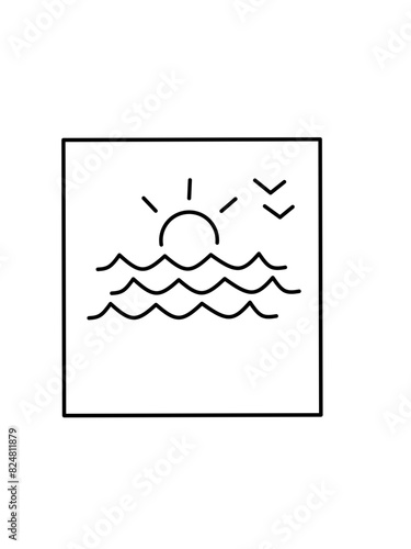 Square simple icons vector image