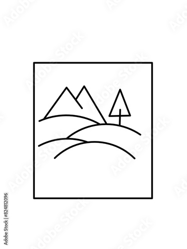 Square simple icons vector image