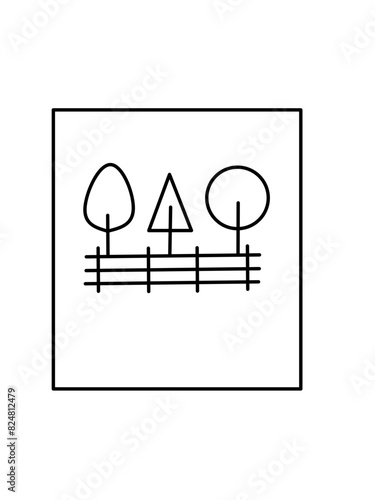 Square simple icons vector image
