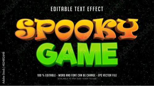 spooky editable text effect