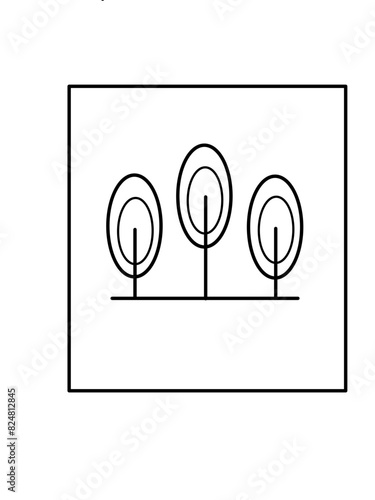Square simple icons vector image