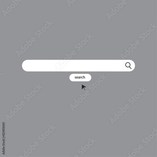  Search bar . Search engine bar vector icons in flat design, . Vector illustration, Search bar vector design element.