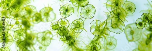 Luminous Neon Green Phytoplankton Revealed in Stunning Microscope Detail photo