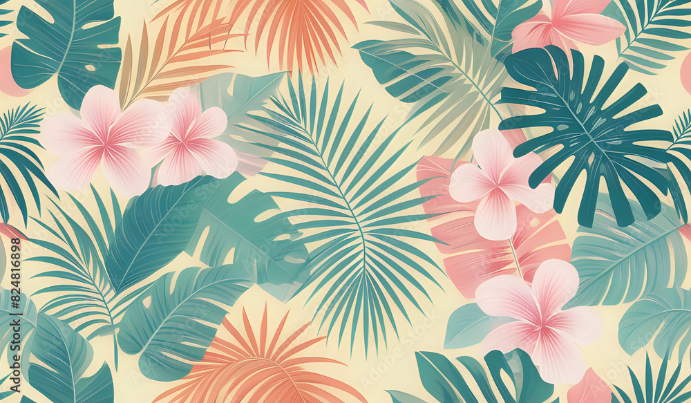 Naklejka premium seamless floral pattern