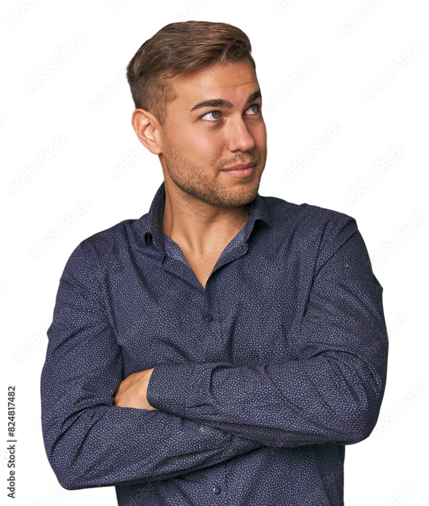 Young Caucasian man in studio Young Caucasian man in studio