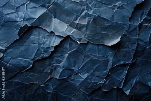 Dark blue paper texture background surface - generative ai