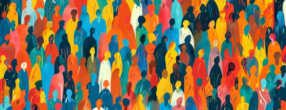 A diverse group of people of all ages, races, and ethnicities are gathered together A diverse group of people of all ages, races, and ethnicities are gathered together