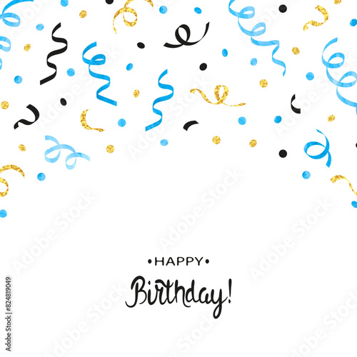 Happy Birthday card in blue...