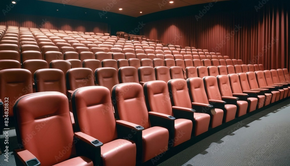 Fototapeta premium empty movie theater seats 