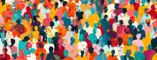 A diverse group of people of all ages and ethnicities.