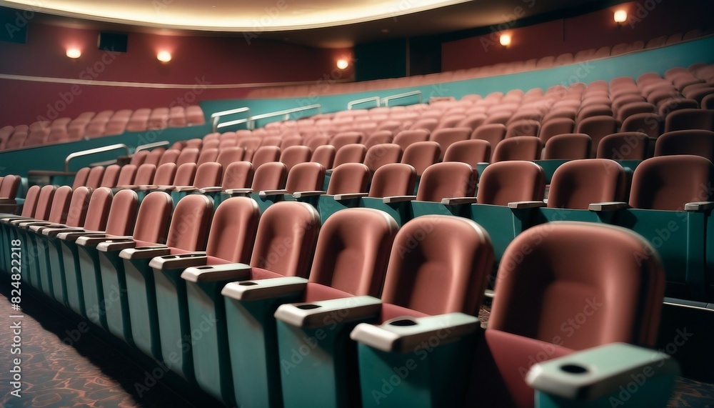 Fototapeta premium empty movie theater seats 