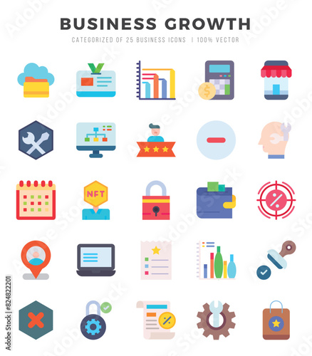 Business Growth Icon Bundle 25 Icons for Websites and Apps