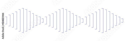 Audio waves icon. Voice message and sound representation