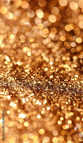 Abstract golden background, texture and bokeh